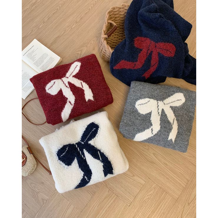 4color フロントリボン クルーネック | RAKUku | 詳細画像3 