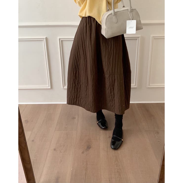 4color 起毛裏地フレアバルーンスカート ウエストゴム | RAKUku | 詳細画像2 