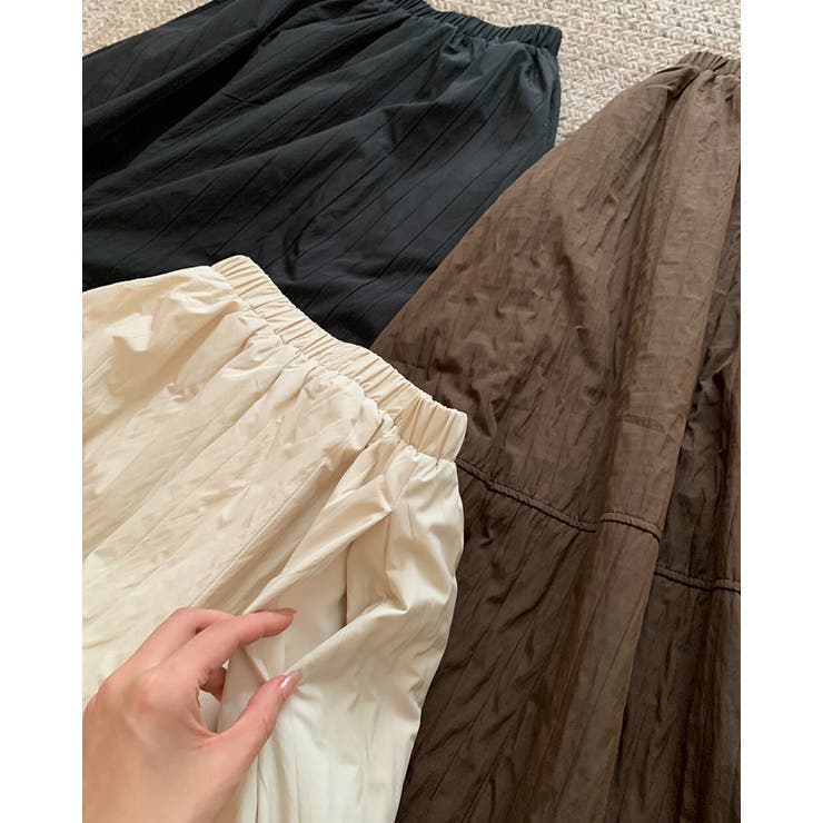 4color 起毛裏地フレアバルーンスカート ウエストゴム | RAKUku | 詳細画像4 