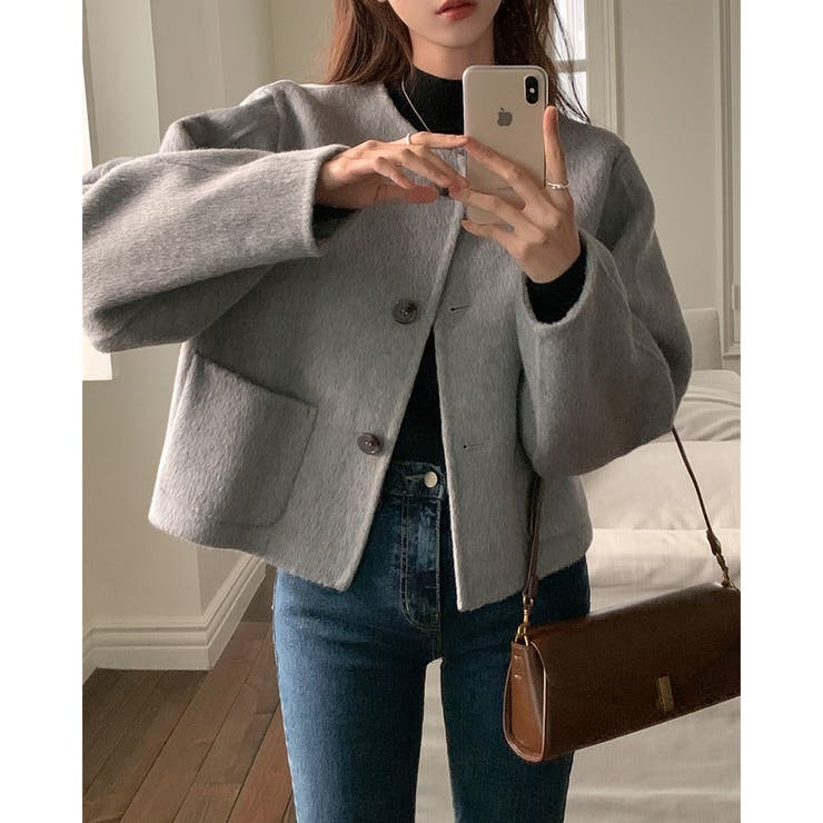 2color ノーカラー ショートジャケット | RAKUku | 詳細画像2 