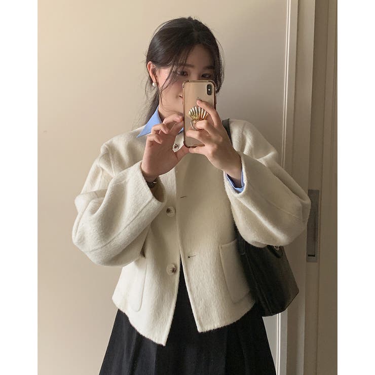 2color ノーカラー ショートジャケット | RAKUku | 詳細画像7 