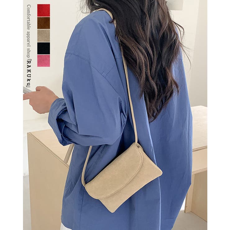 スエード クロスバッグ 差し色 ミニバッグ ショルダーバッグ 韓国系