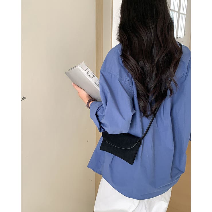 ブラック | スエード クロスバッグ 差し色 ミニバッグ ショルダーバッグ 韓国系 | RAKUku