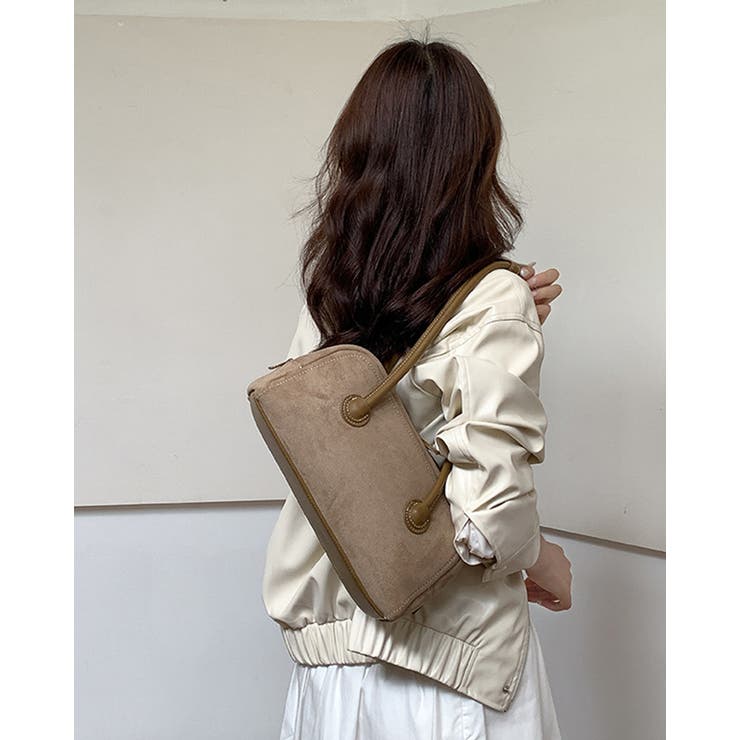 スエード ショルダー ロングボストンバッグ ショルダーバッグ ミニマル 韓国系 | RAKUku | 詳細画像9 