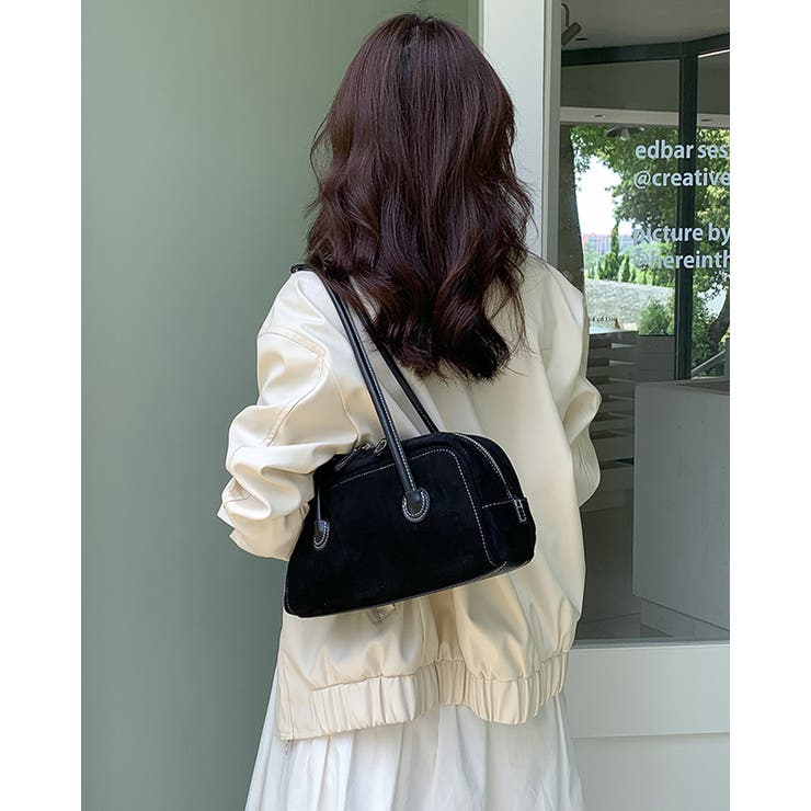 スエード ショルダー ロングボストンバッグ ショルダーバッグ ミニマル 韓国系 | RAKUku | 詳細画像5 