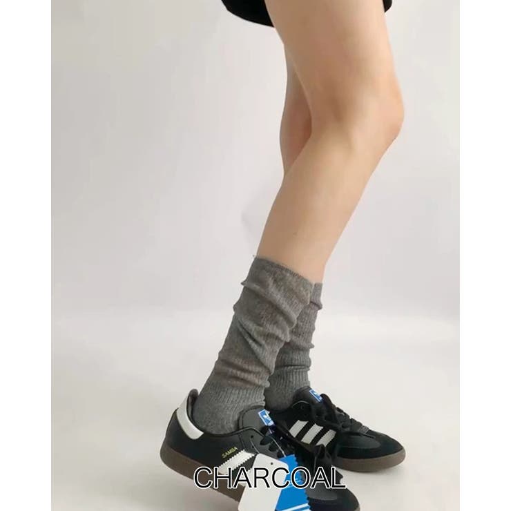 チャコール | シアーソックス シアールーズソックス おしゃれソックス くしゅくしゅソックス | RAKUku