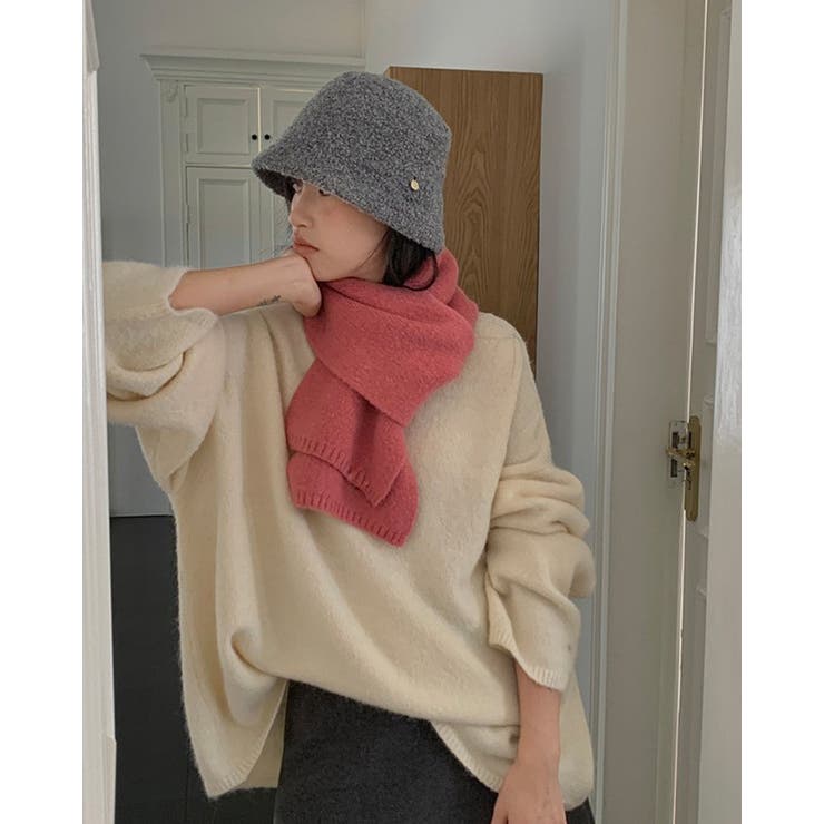 8color 無地 かるふわニットマフラー ふわふわ もこもこ 秋冬 暖かい | RAKUku | 詳細画像3 