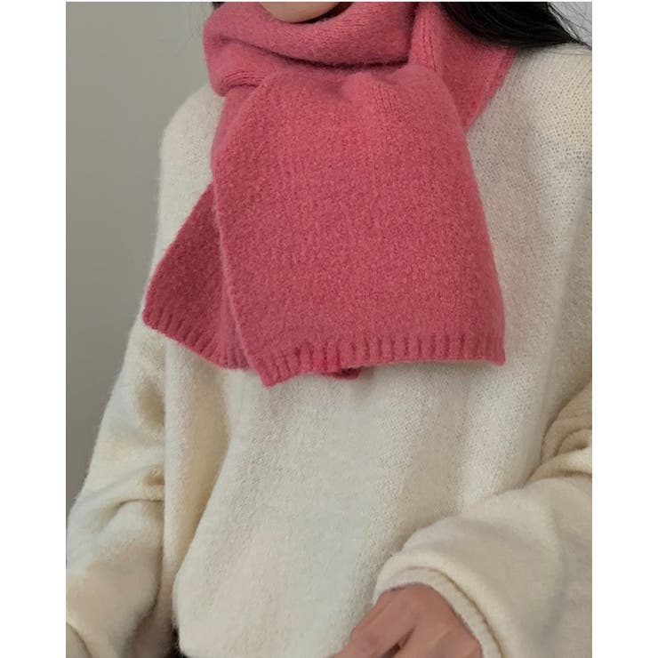 8color 無地 かるふわニットマフラー ふわふわ もこもこ 秋冬 暖かい | RAKUku | 詳細画像5 