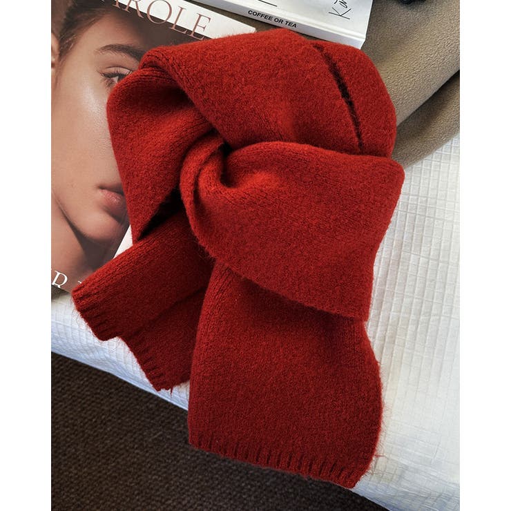 8color 無地 かるふわニットマフラー ふわふわ もこもこ 秋冬 暖かい | RAKUku | 詳細画像9 