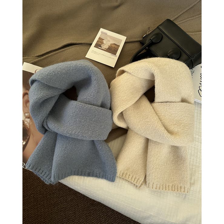 8color 無地 かるふわニットマフラー ふわふわ もこもこ 秋冬 暖かい | RAKUku | 詳細画像10 