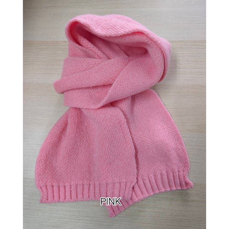 ピンク | 8color 無地 かるふわニットマフラー ふわふわ もこもこ 秋冬 暖かい | RAKUku