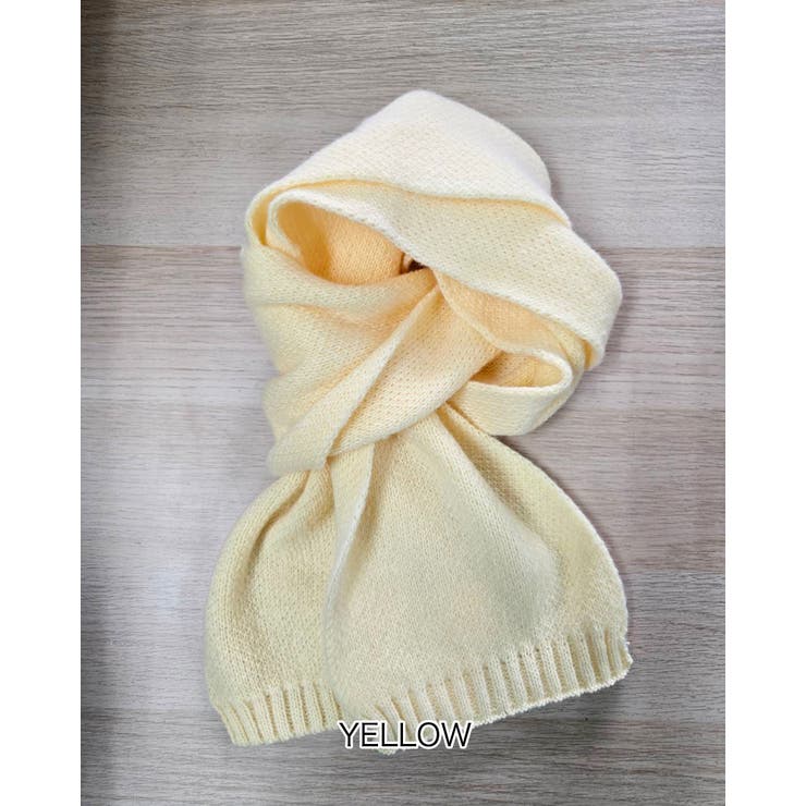 イエロー | 8color 無地 かるふわニットマフラー ふわふわ もこもこ 秋冬 暖かい | RAKUku