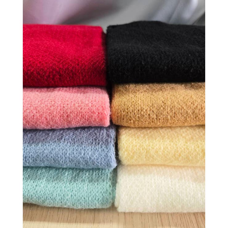 8color 無地 かるふわニットマフラー ふわふわ もこもこ 秋冬 暖かい | RAKUku | 詳細画像2 