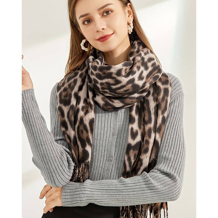 3color レオパード柄プリントストール ヒョウ柄 | RAKUku | 詳細画像6 