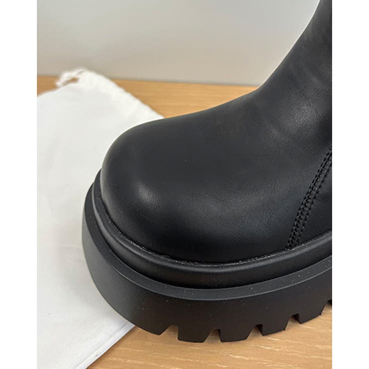 2color 厚底ショートブーツ フェイクレザー | RAKUku | 詳細画像15 