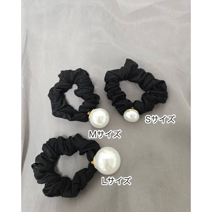 3size ビッグパールシュシュ パールゴム オケージョン 高級感 | RAKUku | 詳細画像5 