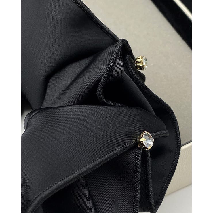 ストーン キラキラ シュシュ ダブルフリル ビッグフリル エレガント 高級感 | RAKUku | 詳細画像7 