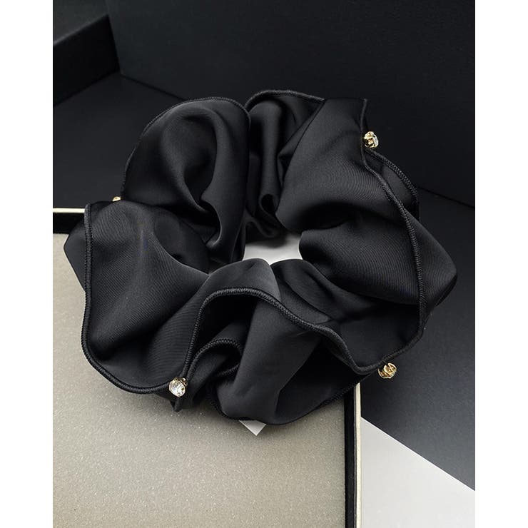 ストーン キラキラ シュシュ ダブルフリル ビッグフリル エレガント 高級感 | RAKUku | 詳細画像8 