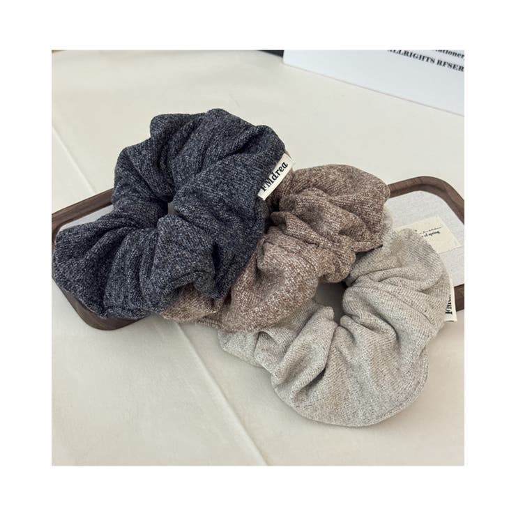 チャコール | 3color シュシュ 高級感 | RAKUku