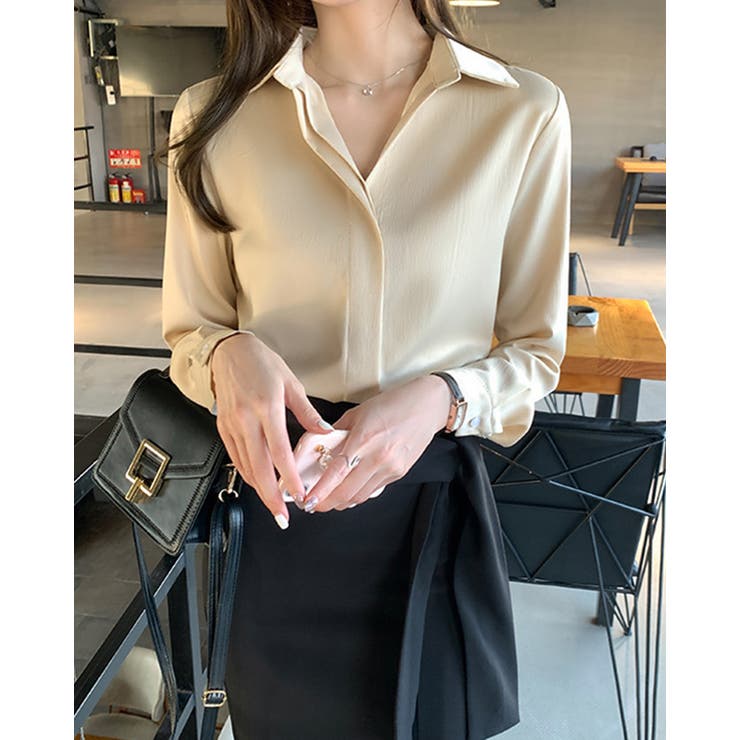 ベージュ | ブラウス オフィス カジュアル | RAKUku