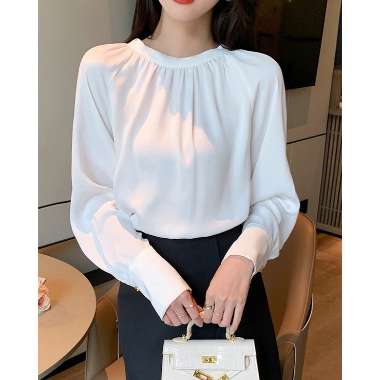 ホワイト | オフィスカジュアル ブラウス レーディス | RAKUku