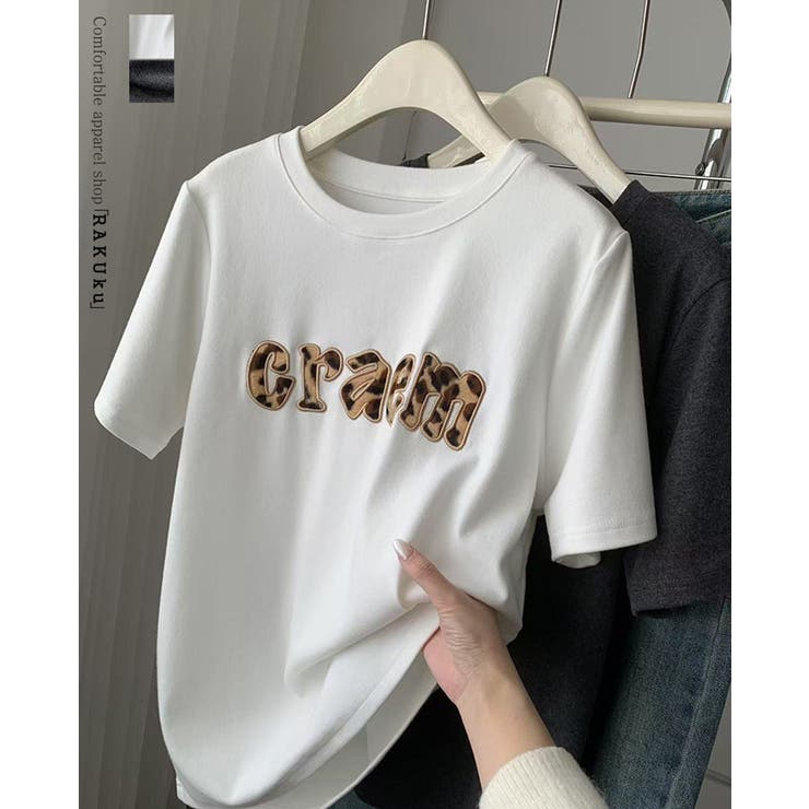 春夏 半袖 レオパードTシャツ 韓国ファッション | RAKUku | 詳細画像1 