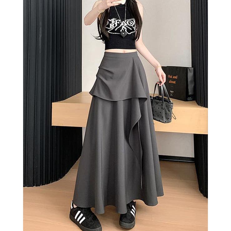 アシメントリースカート ドレープデザイン | RAKUku | 詳細画像2 