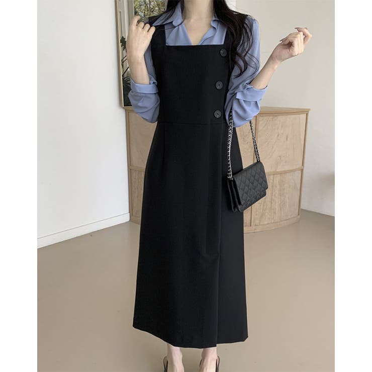 スクエアカラーサイドボタン ワンピース ワンピー | RAKUku | 詳細画像8 