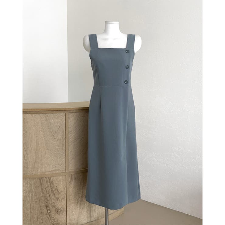 スクエアカラーサイドボタン ワンピース ワンピー | RAKUku | 詳細画像12 