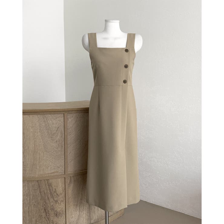 スクエアカラーサイドボタン ワンピース ワンピー | RAKUku | 詳細画像13 