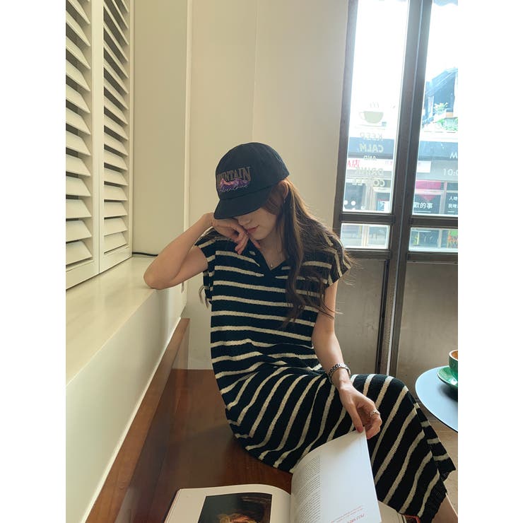 ボーダーサマーニット ワンピース ロングワンピース | RAKUku | 詳細画像9 