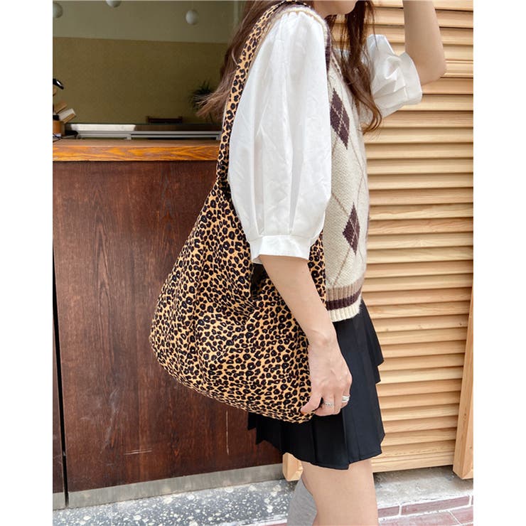 ヒョウ柄 トートバッグ ショルダーバッグ | RAKUku | 詳細画像5 
