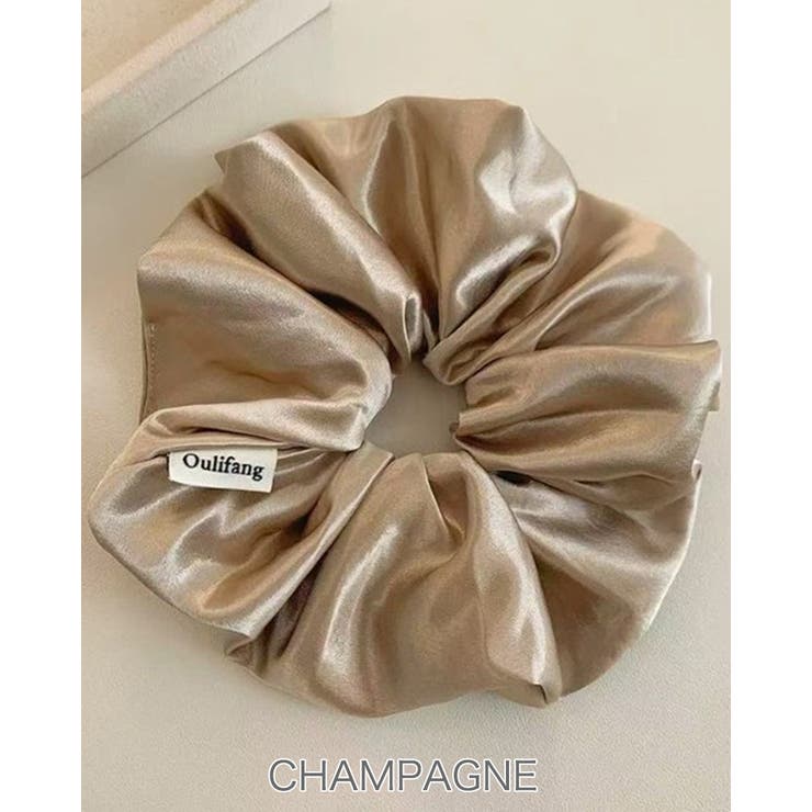 シャンパン | シュシュ サテン ヘア | RAKUku