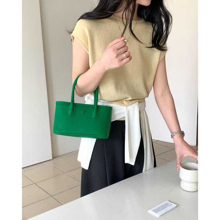 ボタンスクエアレザーミニトートバッグ レーディス バッグ | RAKUku | 詳細画像5 