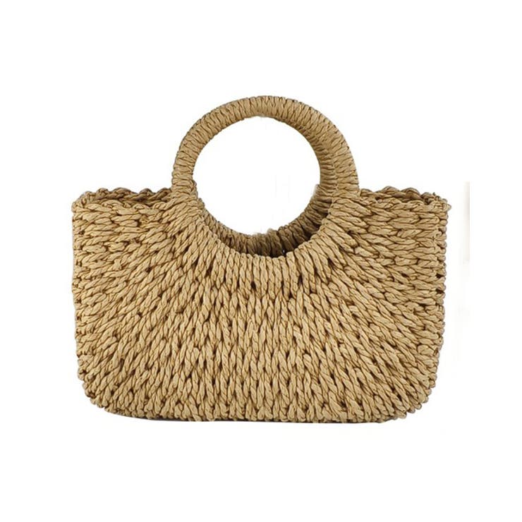 スクエア | ストロースクエアかごバッグ 手編み | RAKUku