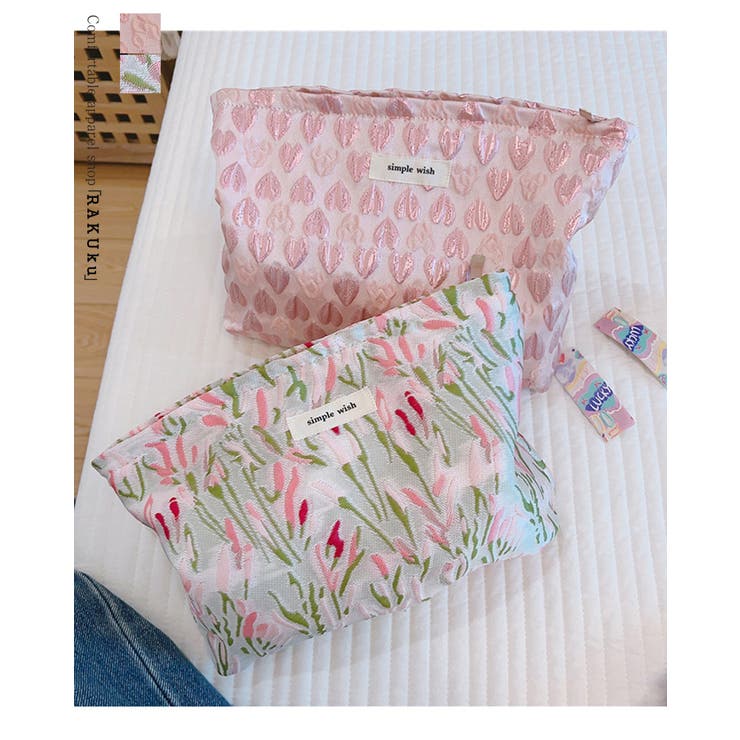 花柄マルチポーチ 化粧ポーチ メイクポーチ | RAKUku | 詳細画像1 