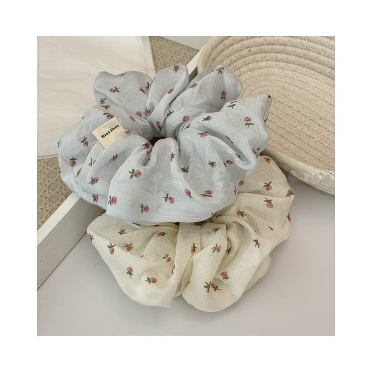 人気 小花柄シュシュ フラワー 夏色 | RAKUku | 詳細画像3 