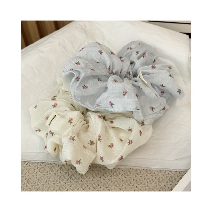 人気 小花柄シュシュ フラワー 夏色 | RAKUku | 詳細画像4 