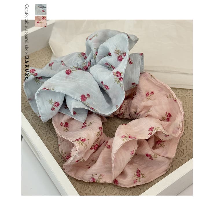 フラワーシュシュ 花柄 小花柄 | RAKUku | 詳細画像1 