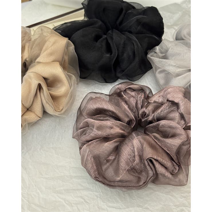 シースルーレイヤードシュシュ 高級感 エレガント | RAKUku | 詳細画像3 