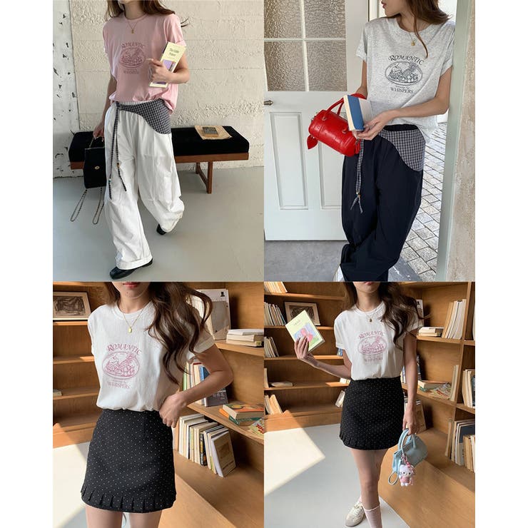 【3color】ROMANTIC ロゴプリントTシャツ ガーリー フルーツ | RAKUku | 詳細画像17 