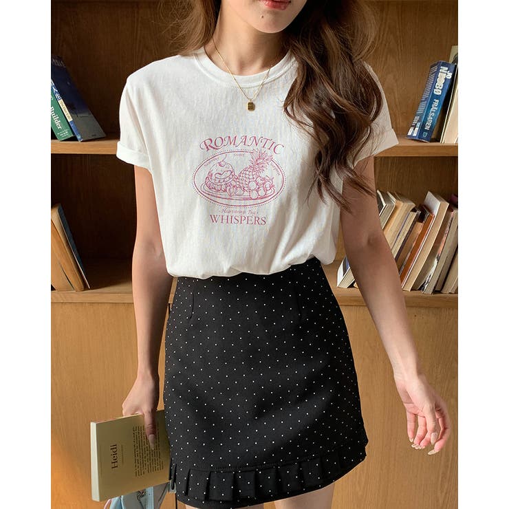 【3color】ROMANTIC ロゴプリントTシャツ ガーリー フルーツ | RAKUku | 詳細画像7 