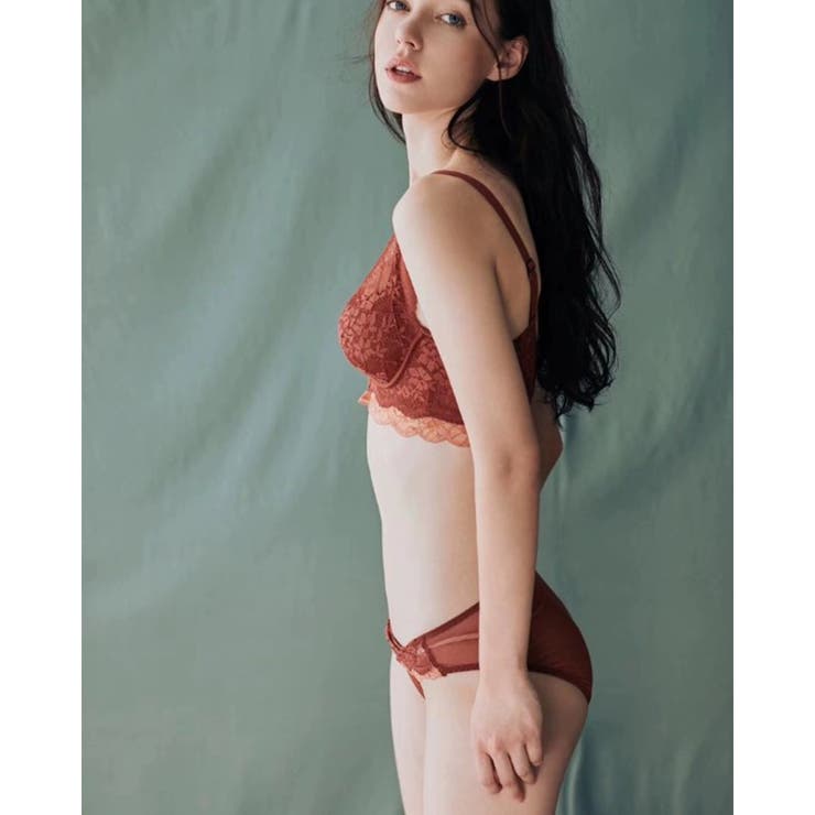 レッド | セクシ－盛れるレースブラショーツセット 上下セット ノンワイヤー ランジェリー | RAKUku