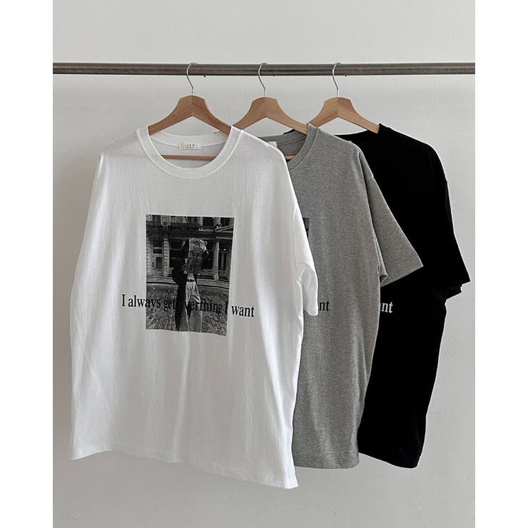 プリントTシャツ 半袖 モノクロ[品番：RKKW0003339]｜RAKUku