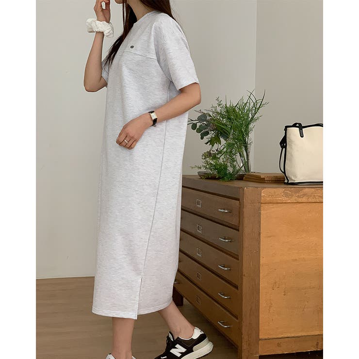 ゆったりワンピース ロング丈 半袖 | RAKUku | 詳細画像10 