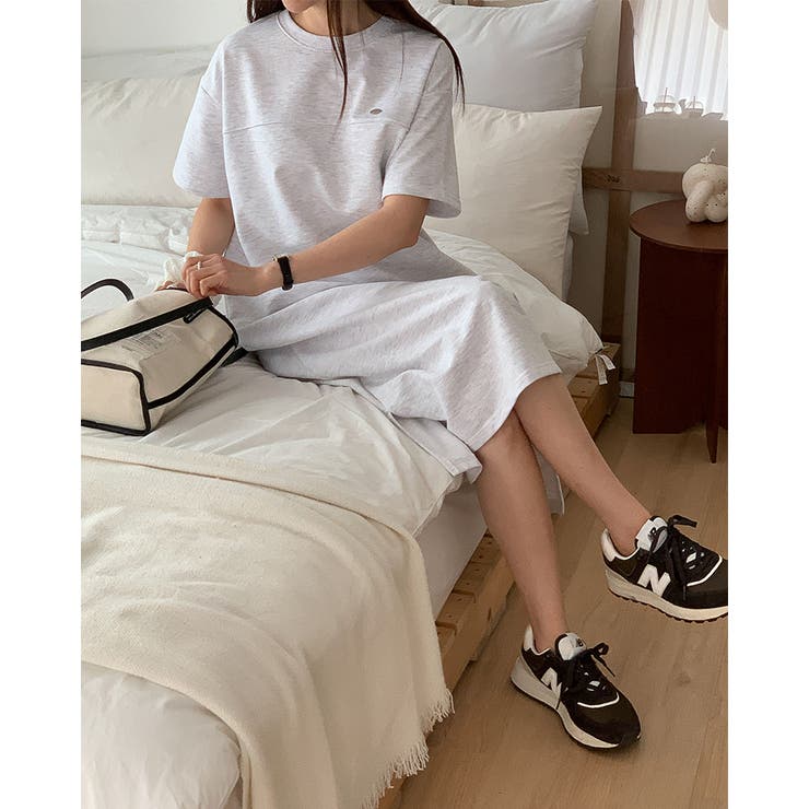 ゆったりワンピース ロング丈 半袖 | RAKUku | 詳細画像13 