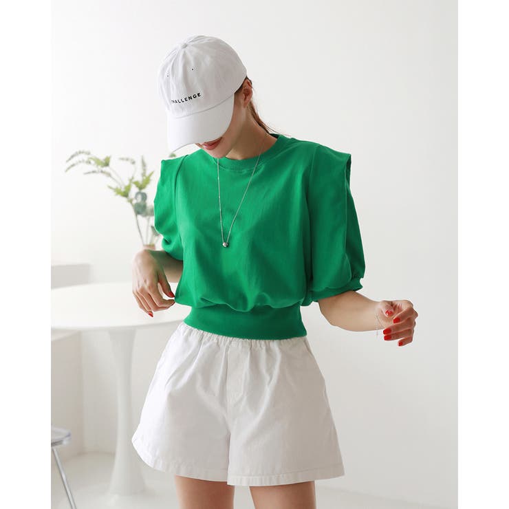 パフスリーブ カットソー 半袖 | RAKUku | 詳細画像2 