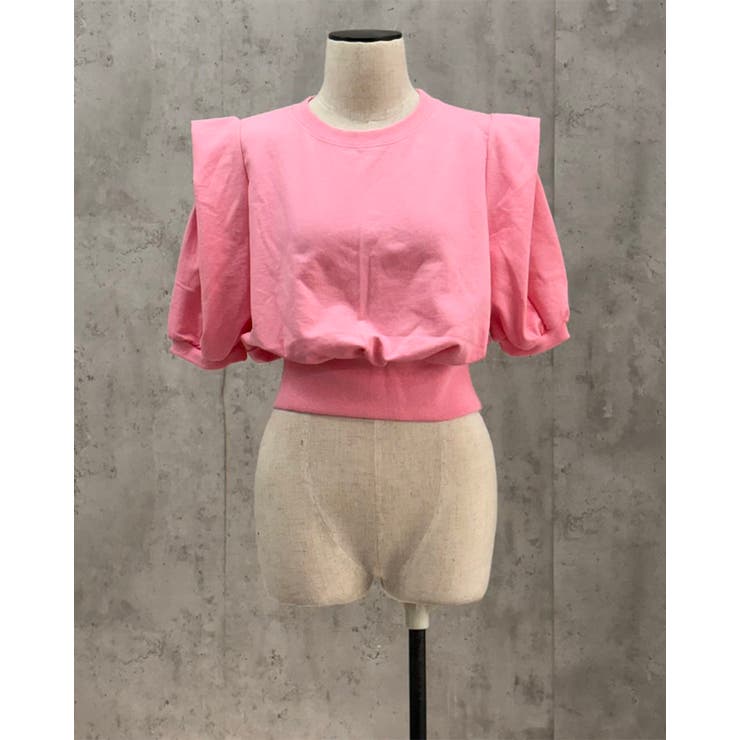 ピンク | パフスリーブ カットソー 半袖 | RAKUku