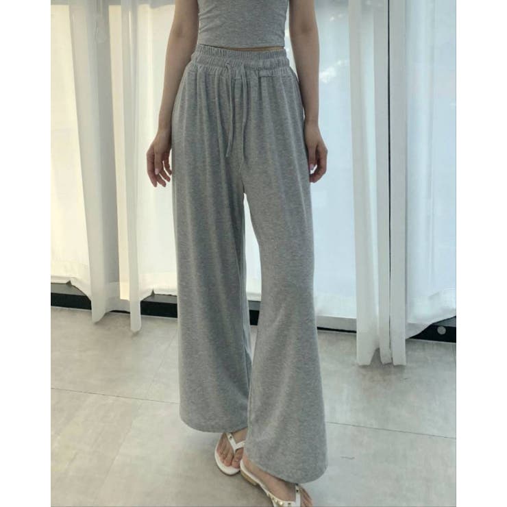 グレー | サマーイージーパンツ ワイドパンツ カジュアル | RAKUku