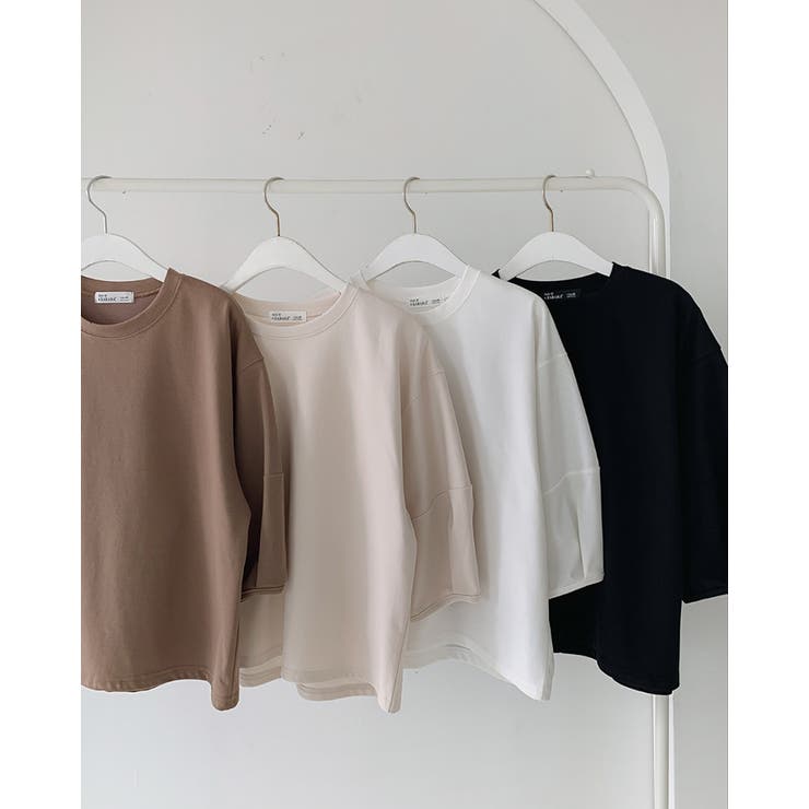 ステッチパフスリーブラウンドトップス ７分袖 オフィス | RAKUku | 詳細画像13 